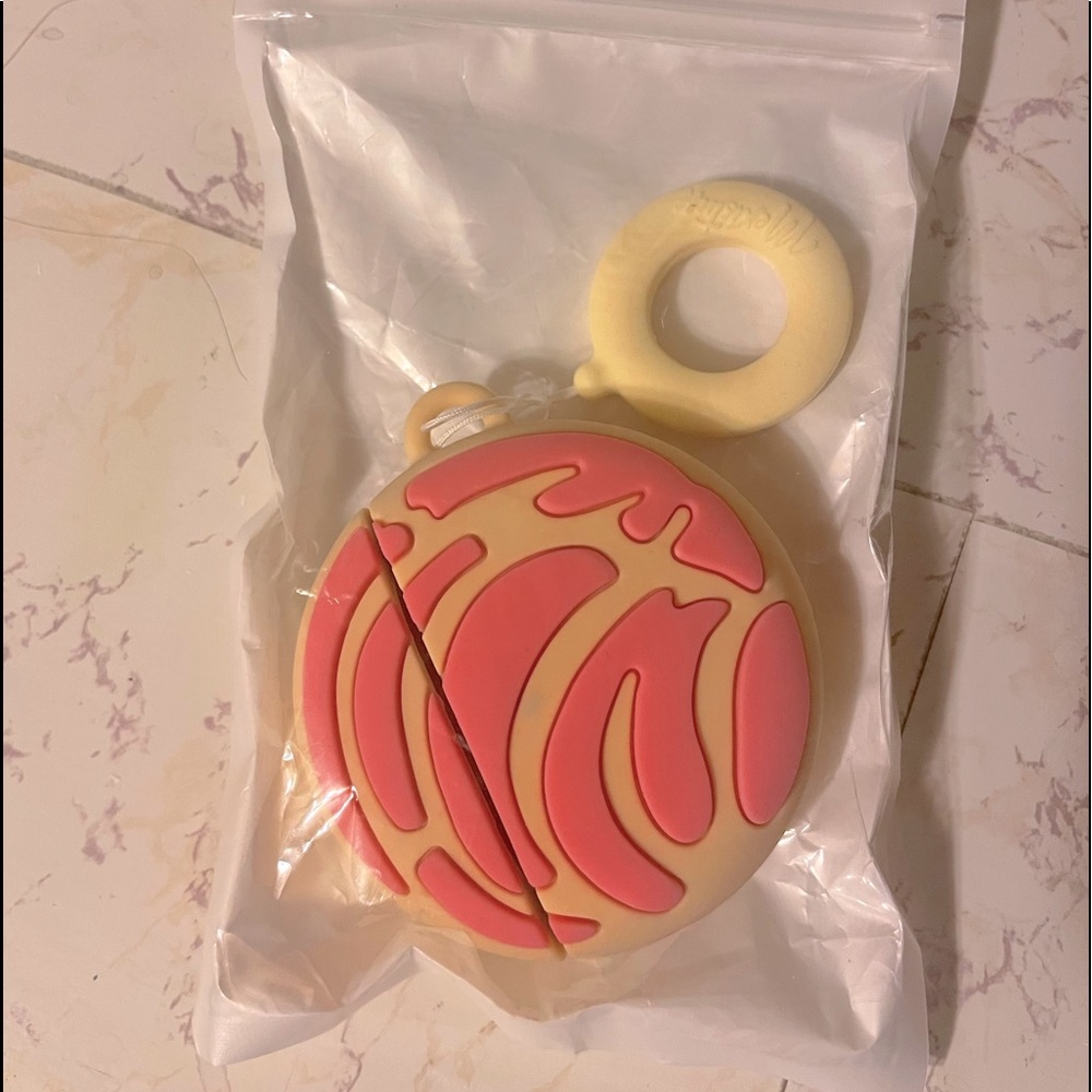 Pink concha AirPod case